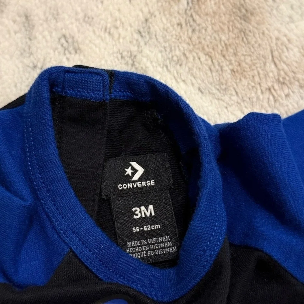 Converse Blue Dinosaur Baby Romper Size 3 Months